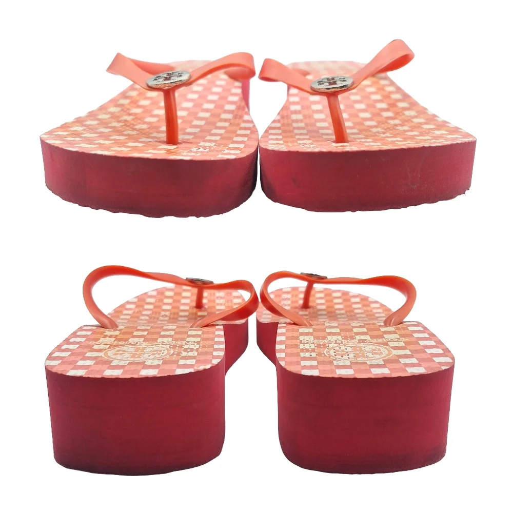 Tory Burch Gingham Platform Flip Flop Sandals - Picture 5 of 8